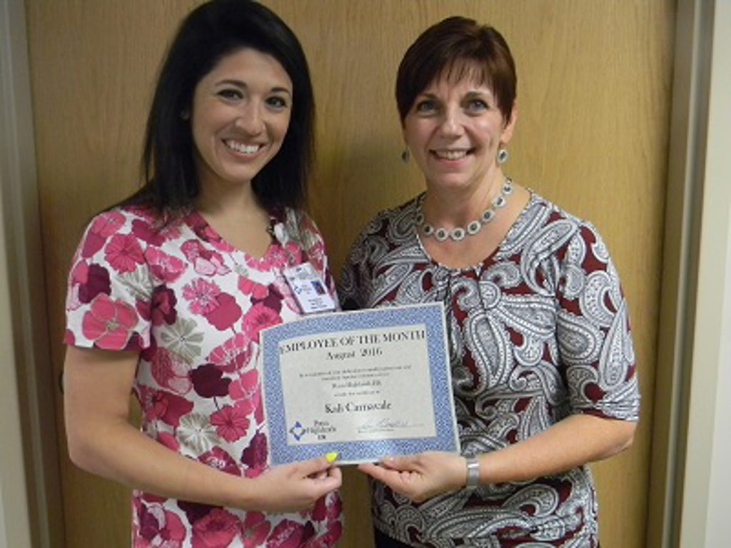 Kali Carnavale works in The Rehabilitation Center in speech therapy.